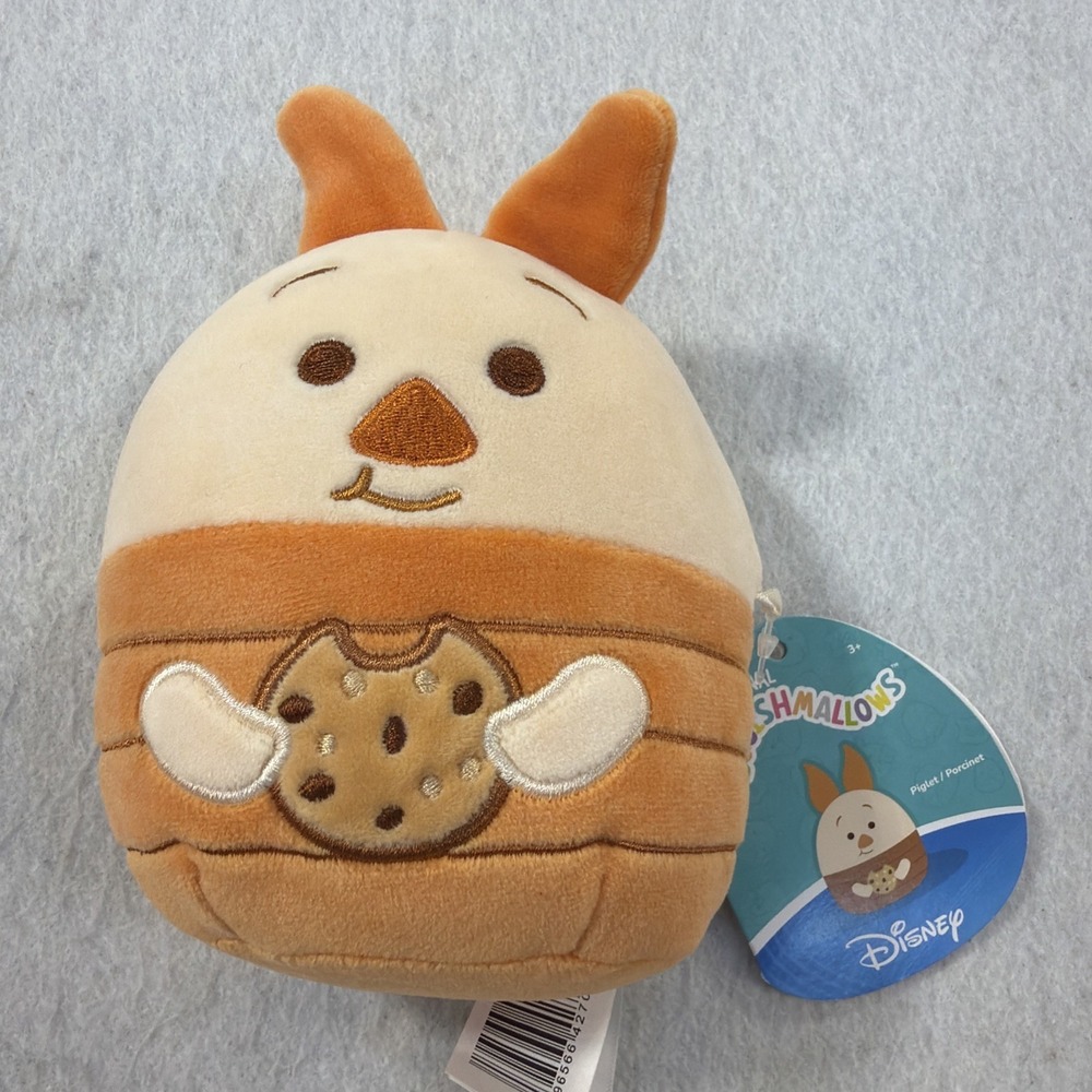 New Disney 5" Piglet The Pig With Cookie From Mystery Bag Squishmallow New